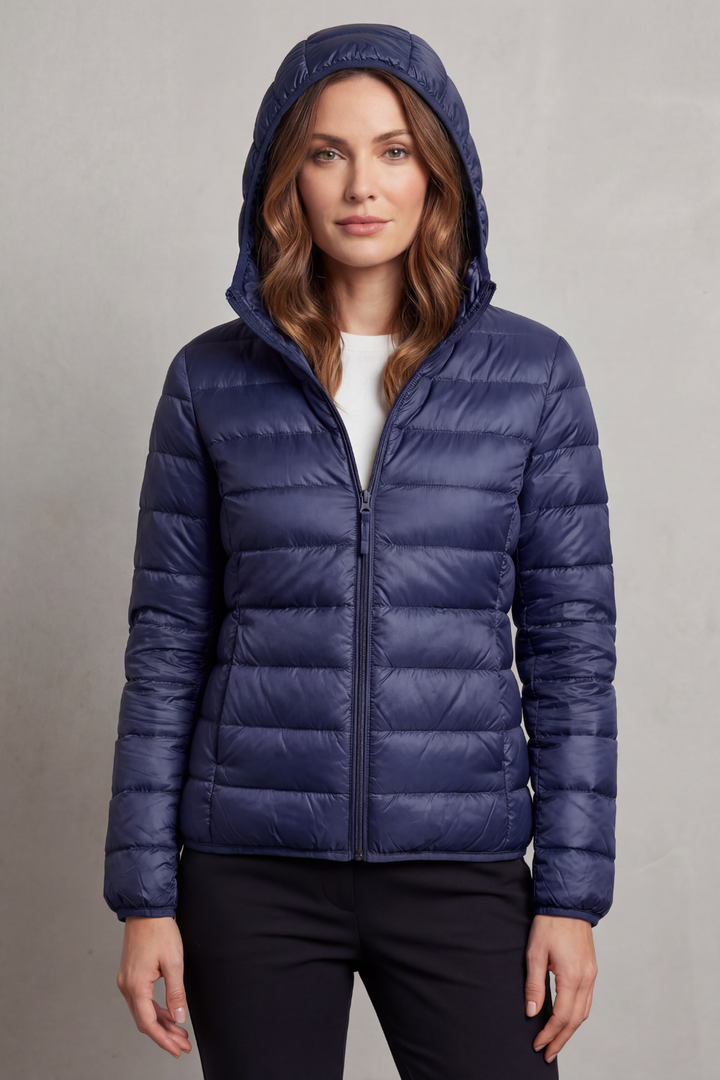 Aela | Women's Ultra Light Packable Hooded Puffer Jacket