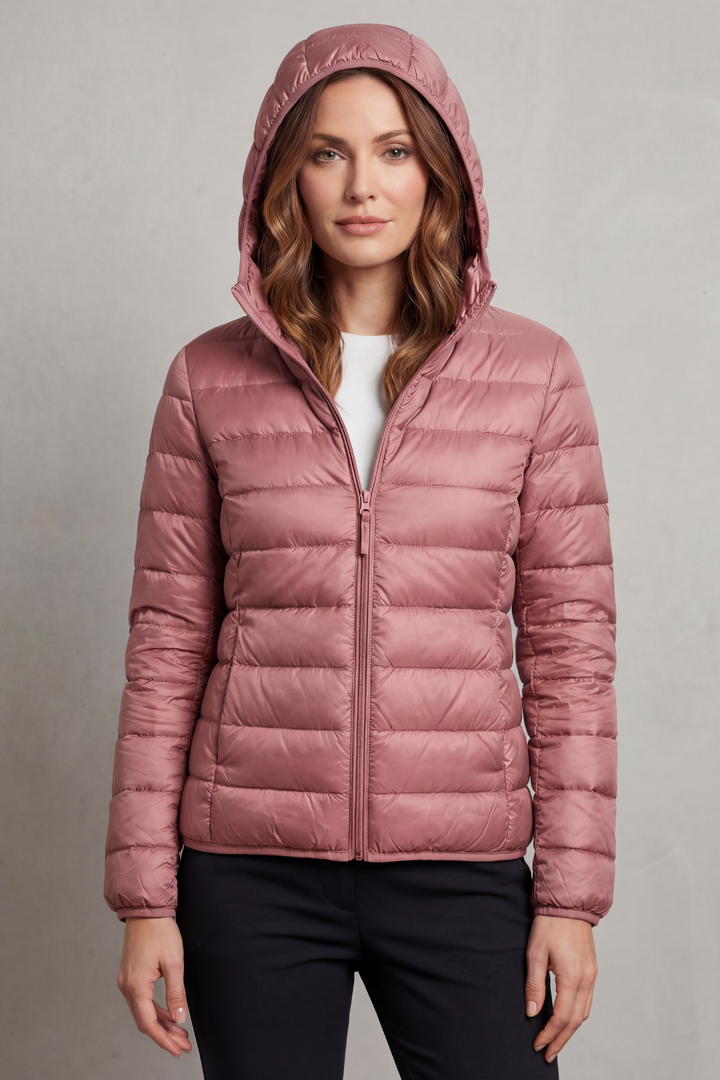 Aela | Women's Ultra Light Packable Hooded Puffer Jacket