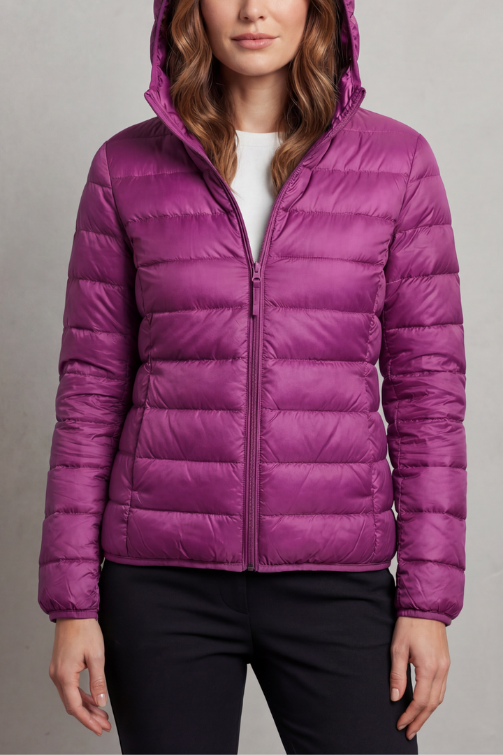 Aela | Women's Ultra Light Packable Hooded Puffer Jacket