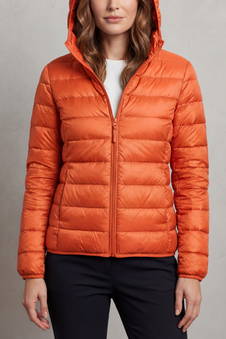 Aela | Women's Ultra Light Packable Hooded Puffer Jacket