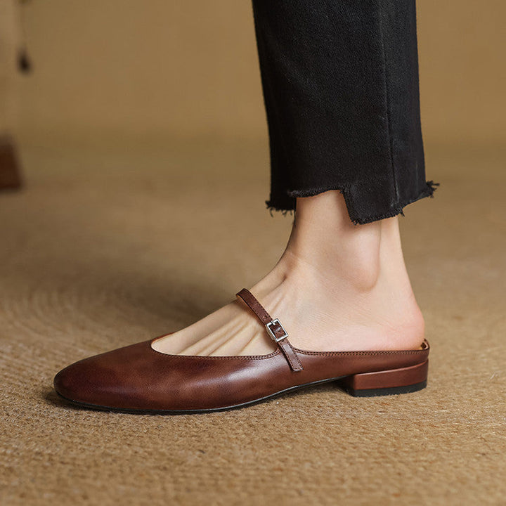 Selma | Women's Mary-Jane Leather Mules