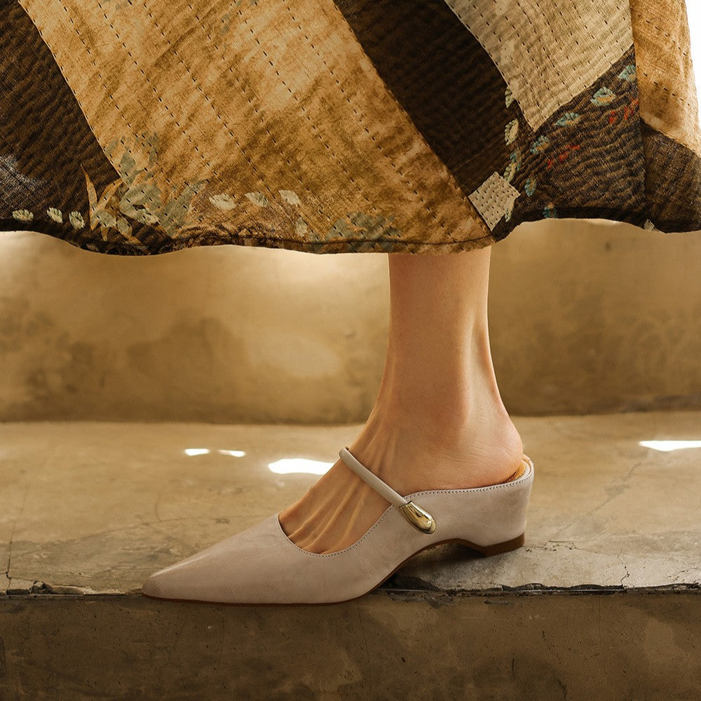 Liora | Women's Sculpt Leather Mules