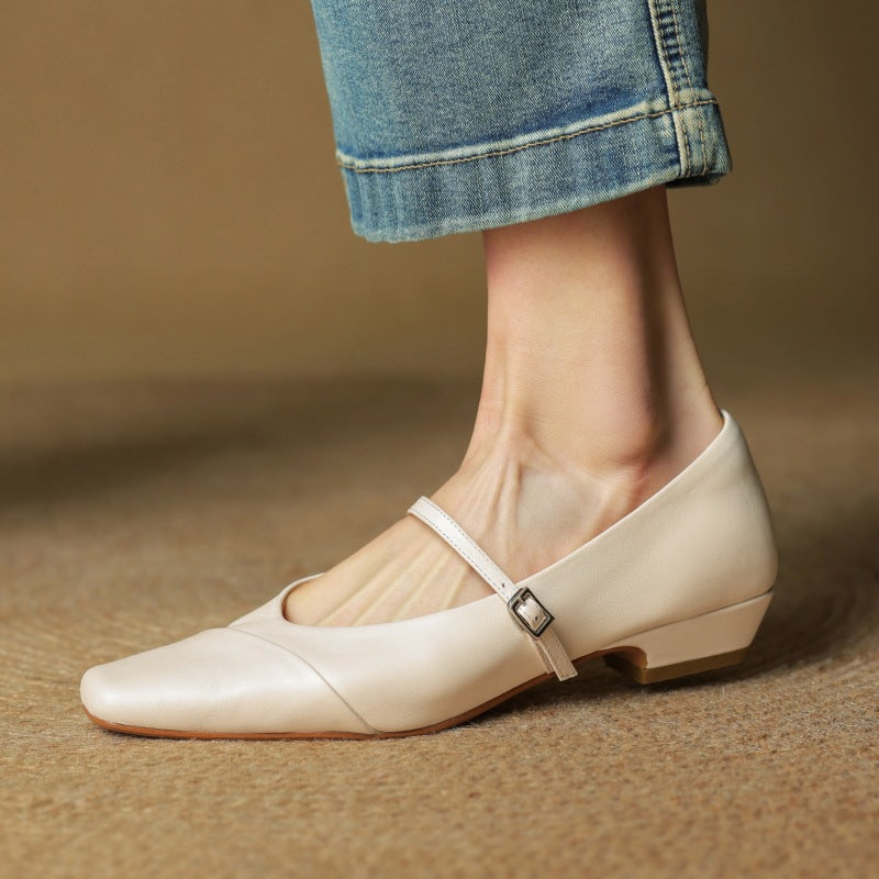 Aurette | Women's Leather Mary Jane Flats