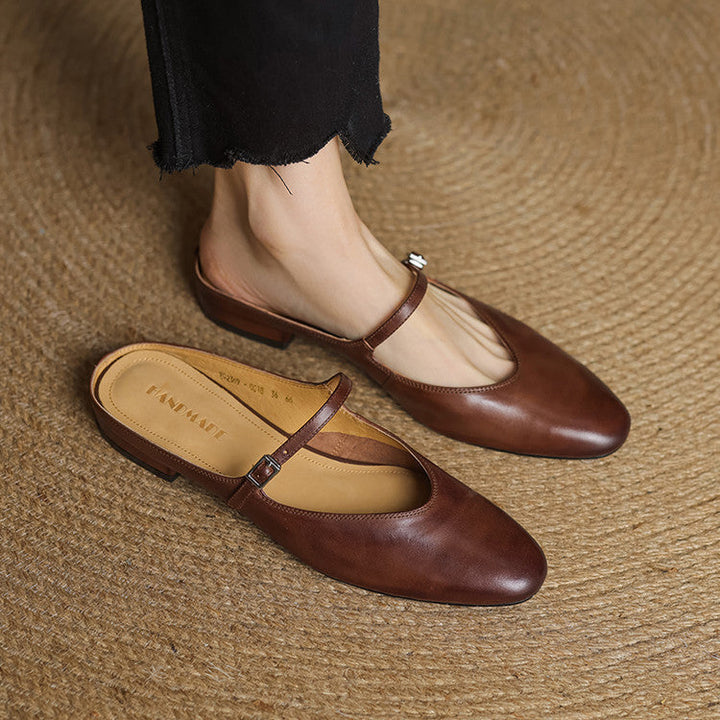 Selma | Women's Mary-Jane Leather Mules