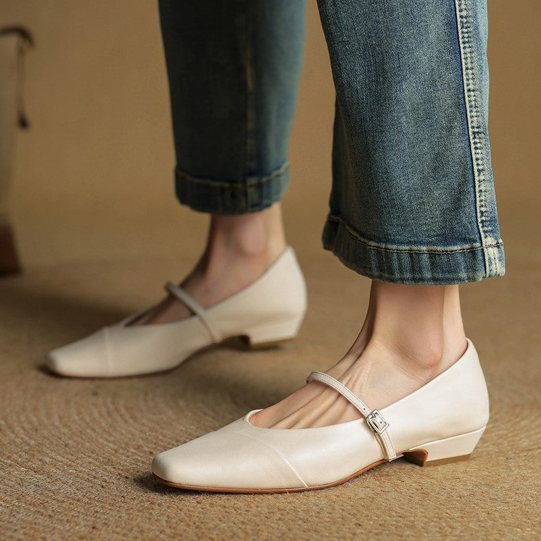 Aurette | Women's Leather Mary Jane Flats