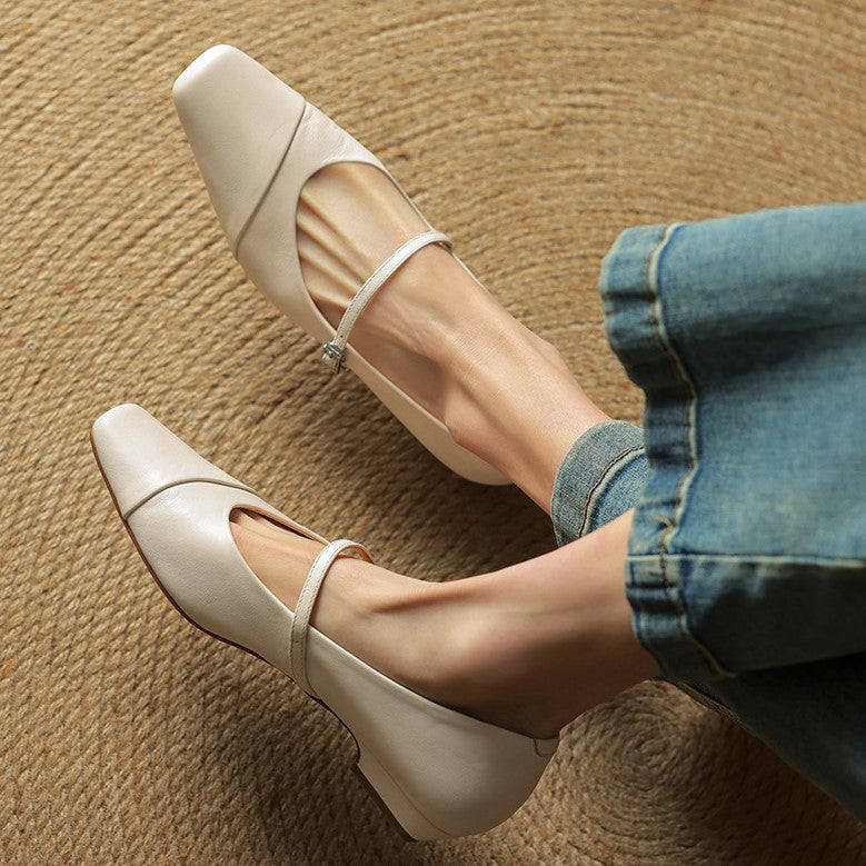 Aurette | Women's Leather Mary Jane Flats