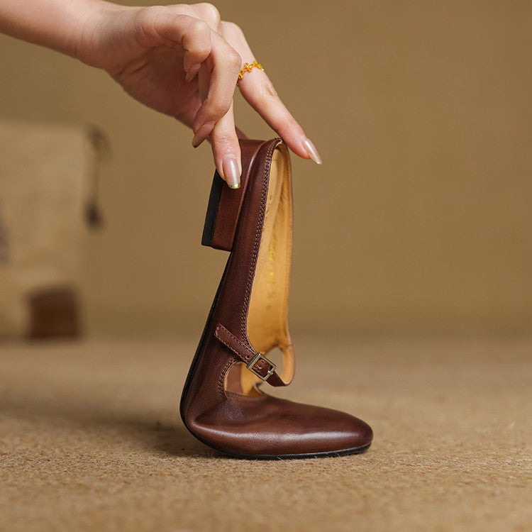 Selma | Women's Mary-Jane Leather Mules
