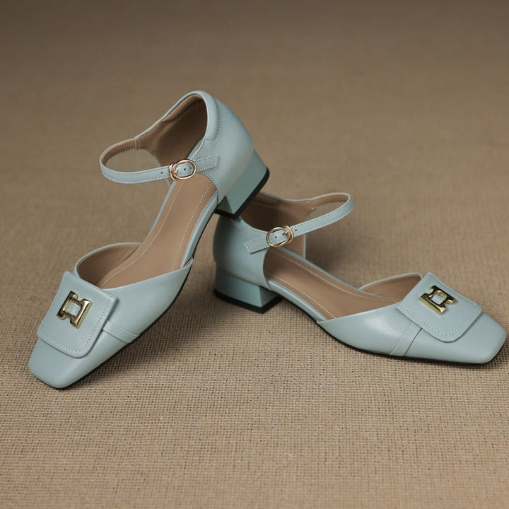 Elvane | Women's Buckle Leather Mary-Janes