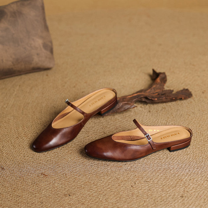 Selma | Women's Mary-Jane Leather Mules