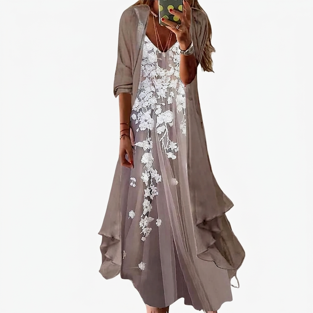 Bryleigh | Women's Elegant Maxi Dress Two-Piece Set
