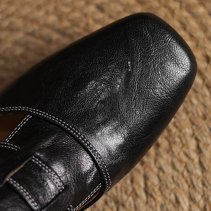Rosel | Women's Square-Toe Leather Mules