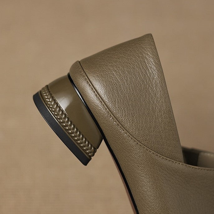 Marquette | Women's Square-Toe Leather Slip-On