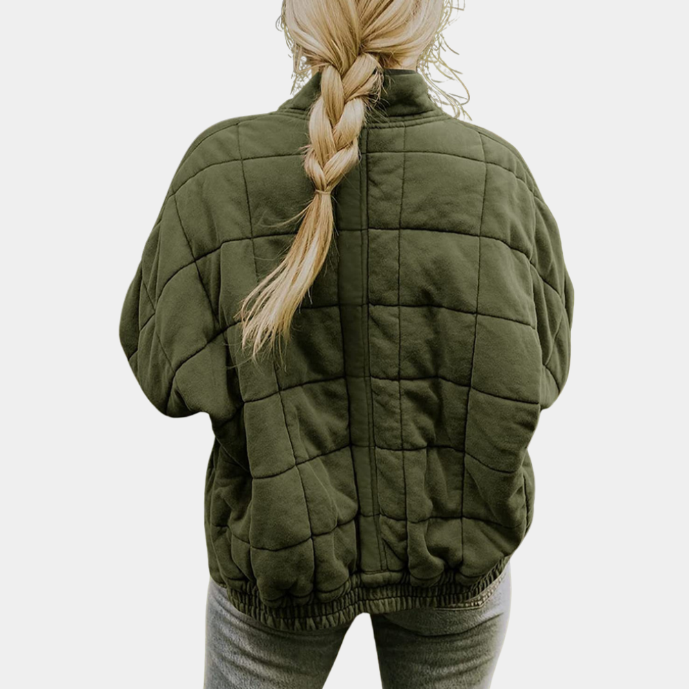 Celeste Soft Quilted Zip-Front Jacket