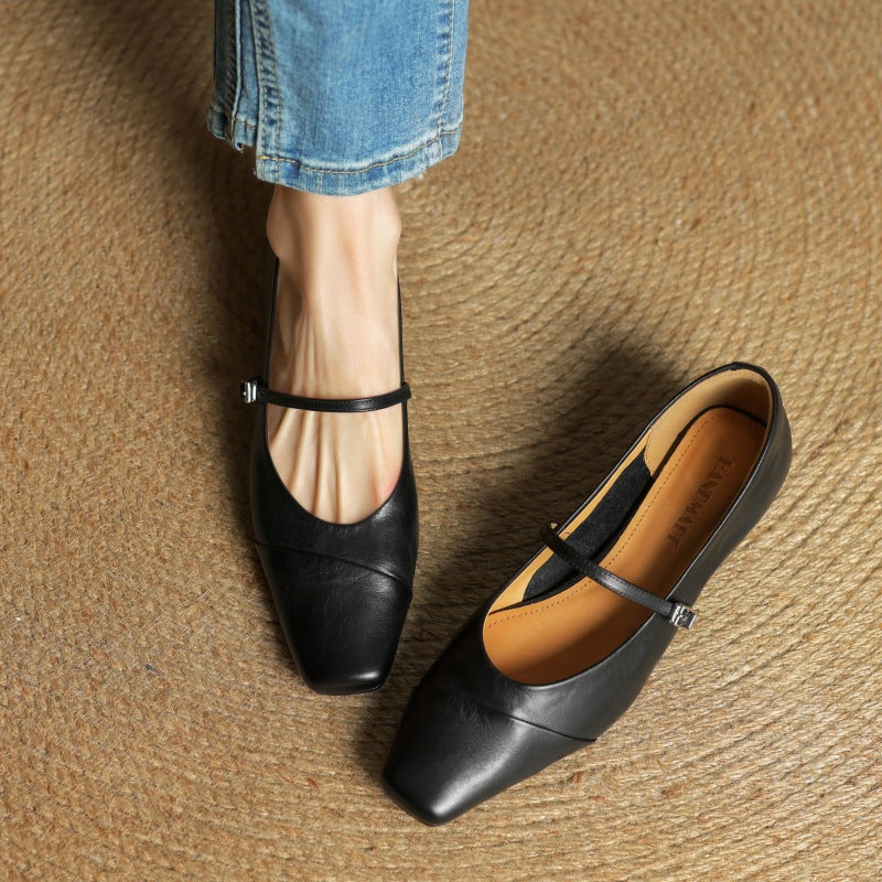 Aurette | Women's Leather Mary Jane Flats