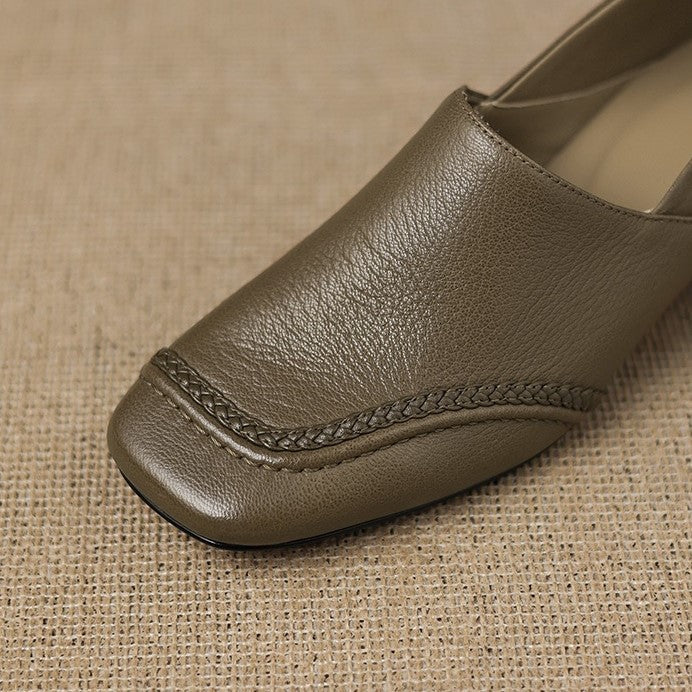 Marquette | Women's Square-Toe Leather Slip-On