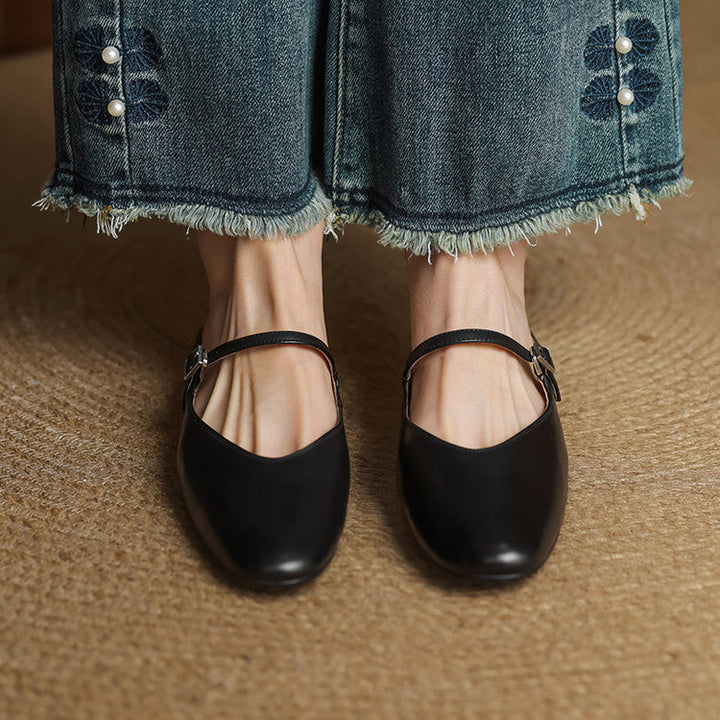 Selma | Women's Mary-Jane Leather Mules