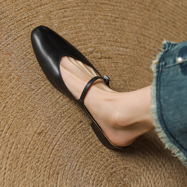 Selma | Women's Mary-Jane Leather Mules