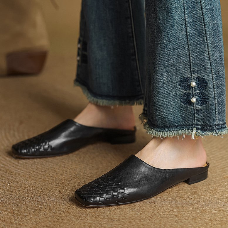 Arden | Women's Woven Leather Mules
