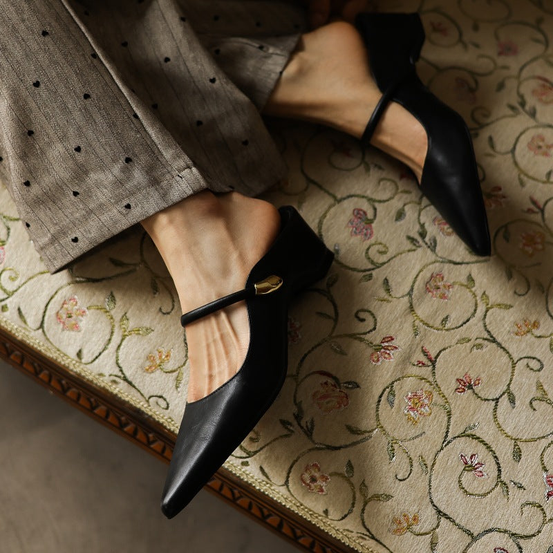 Liora | Women's Sculpt Leather Mules