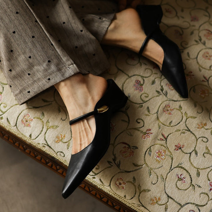 Liora | Women's Sculpt Leather Mules