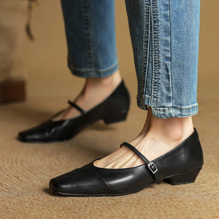 Aurette | Women's Leather Mary Jane Flats