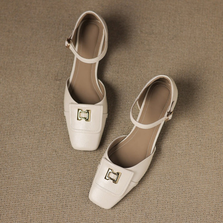 Elvane | Women's Buckle Leather Mary-Janes