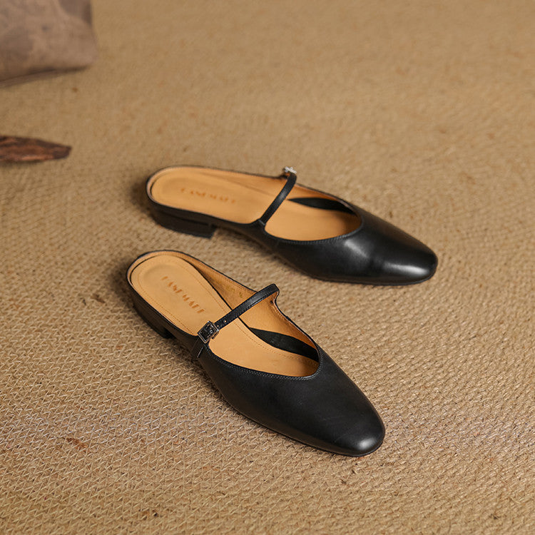 Selma | Women's Mary-Jane Leather Mules