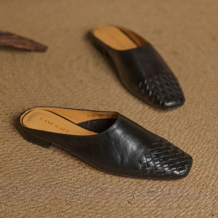 Arden | Women's Woven Leather Mules
