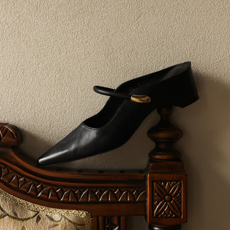 Liora | Women's Sculpt Leather Mules