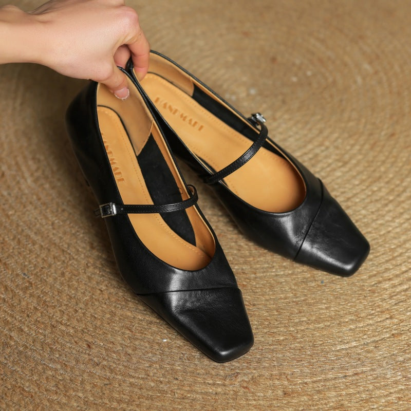 Aurette | Women's Leather Mary Jane Flats