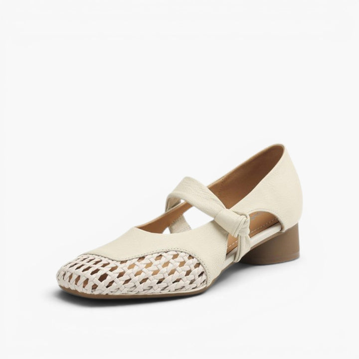 Caelia | Women's Woven Leather Mary Janes
