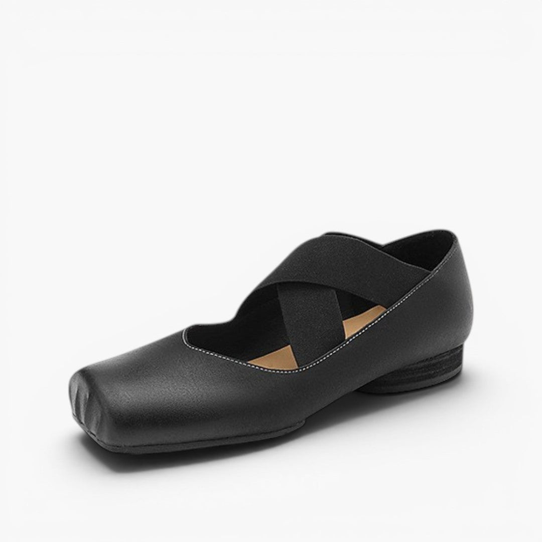 Calira | Women's Square Toe Leather Ballets