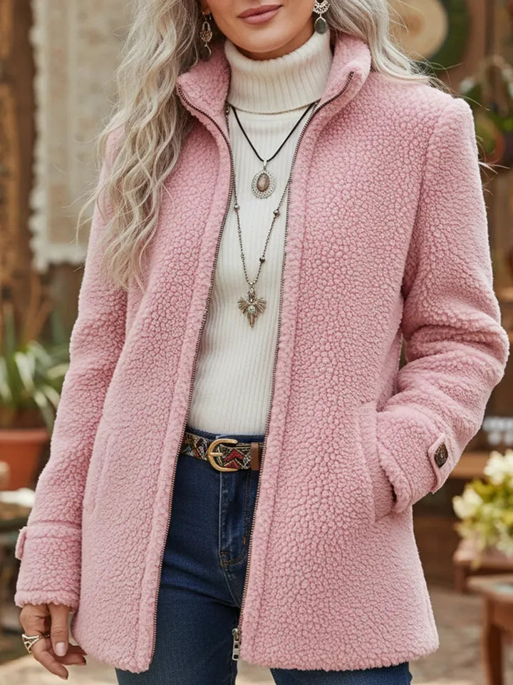 Yvaine Cozy Sherpa Fleece Full-Zip Jacket
