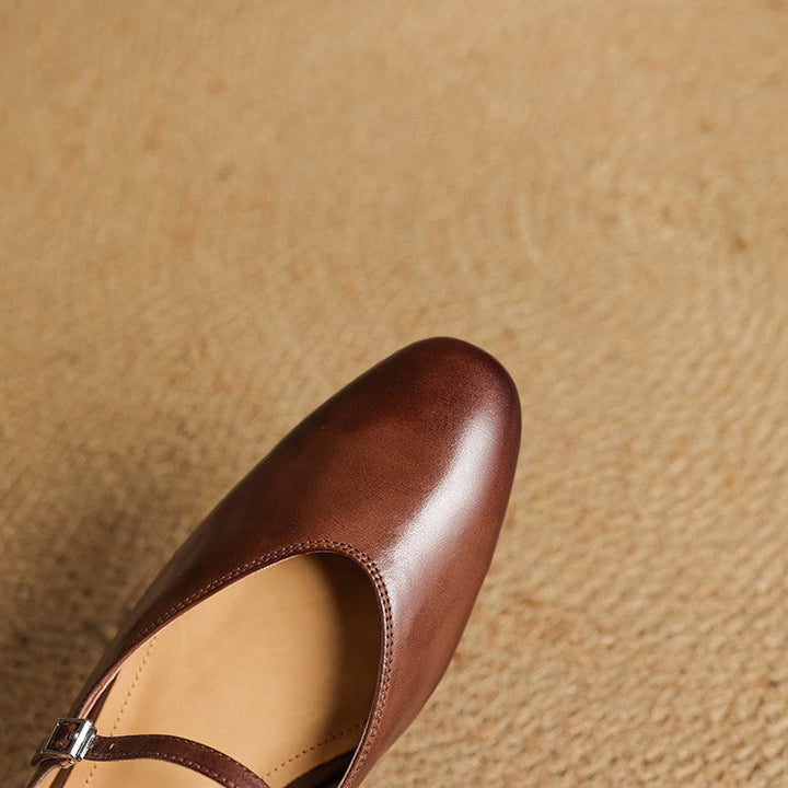 Selma | Women's Mary-Jane Leather Mules