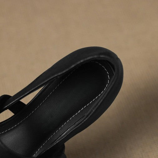 Caelia | Women's Woven Leather Mary Janes