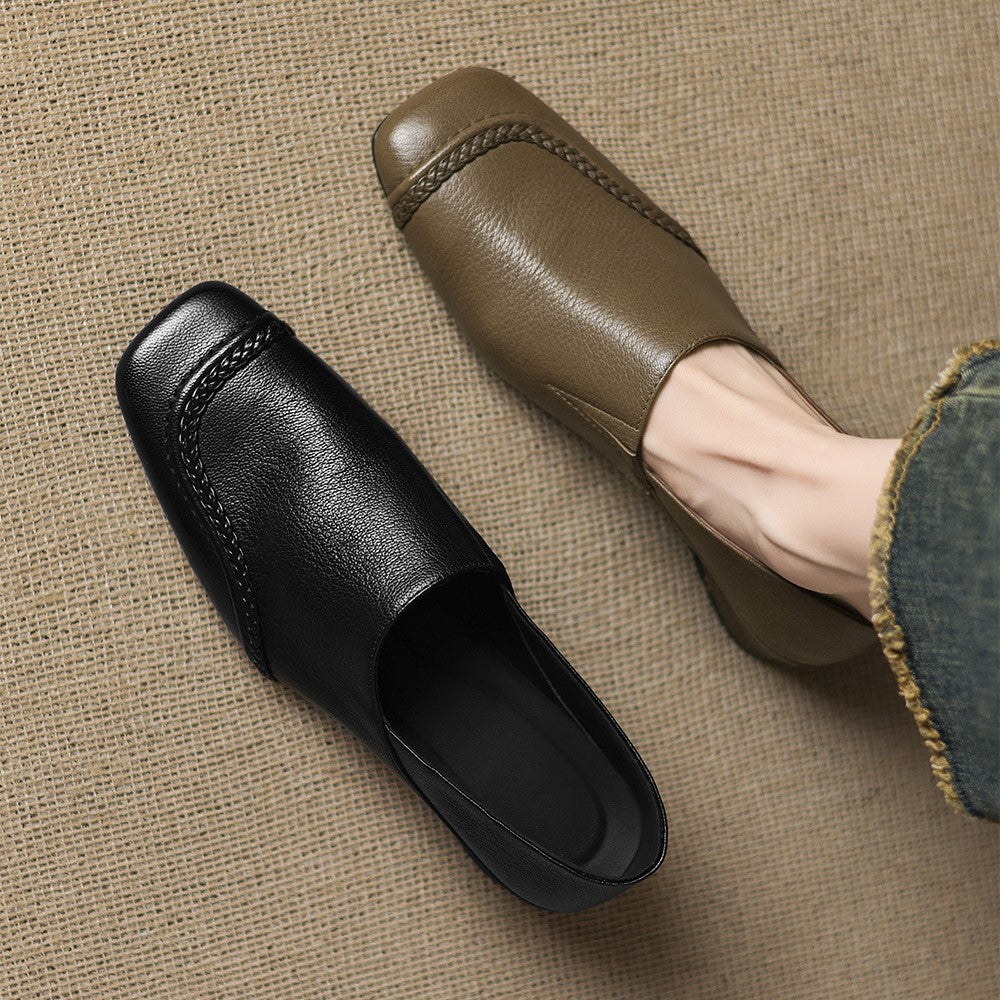 Marquette | Women's Square-Toe Leather Slip-On
