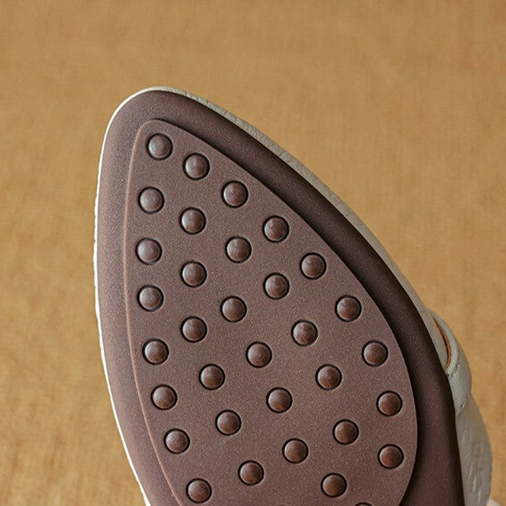 Elara | Women's Woven Leather Mary-Janes