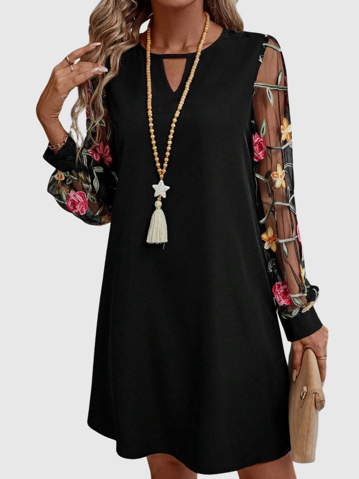 Jaia – Elegant V-Neck Floral Mini Dress