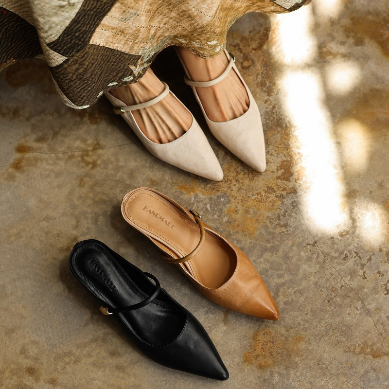 Liora | Women's Sculpt Leather Mules