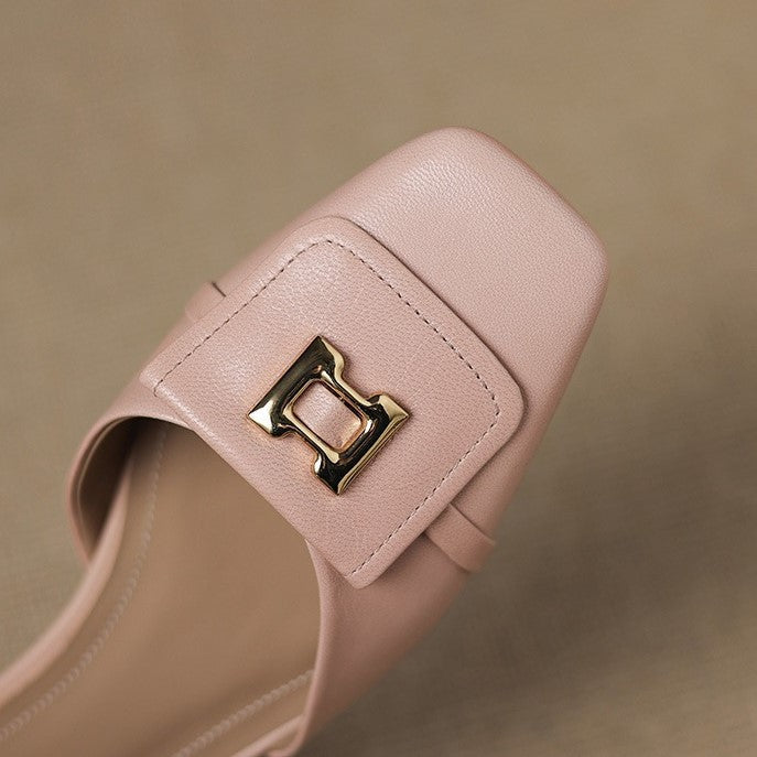 Elvane | Women's Buckle Leather Mary-Janes
