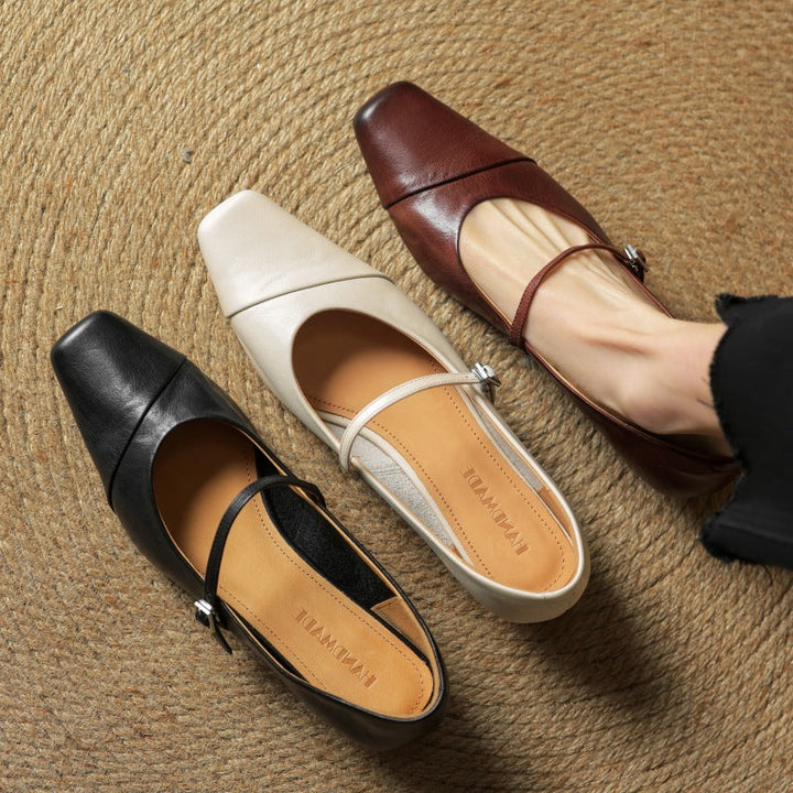 Aurette | Women's Leather Mary Jane Flats