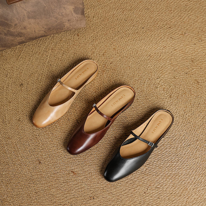 Selma | Women's Mary-Jane Leather Mules