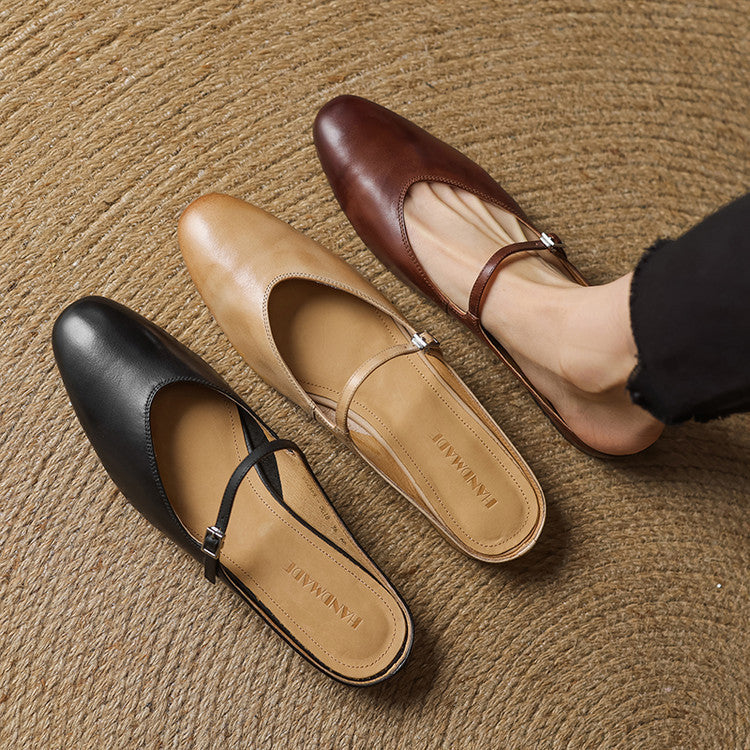 Selma | Women's Mary-Jane Leather Mules