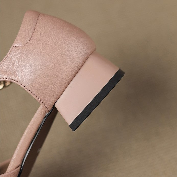 Elvane | Women's Buckle Leather Mary-Janes