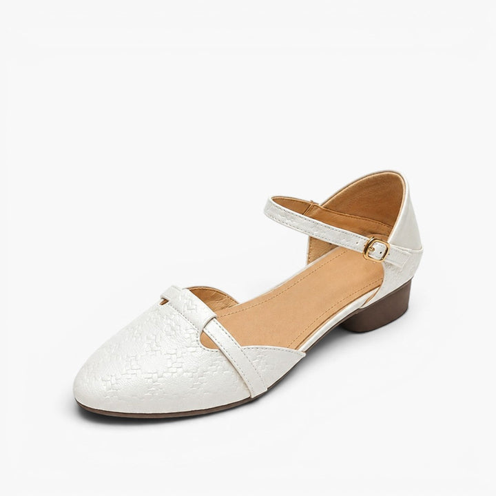 Elara | Women's Woven Leather Mary-Janes