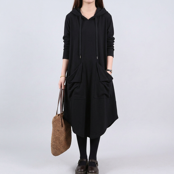 Elara | Women's Relaxed Hooded Maxi Dress