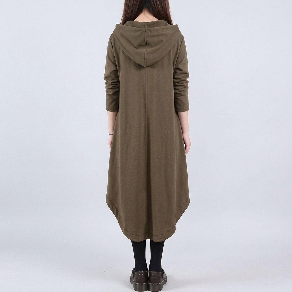 Elara | Women's Relaxed Hooded Maxi Dress