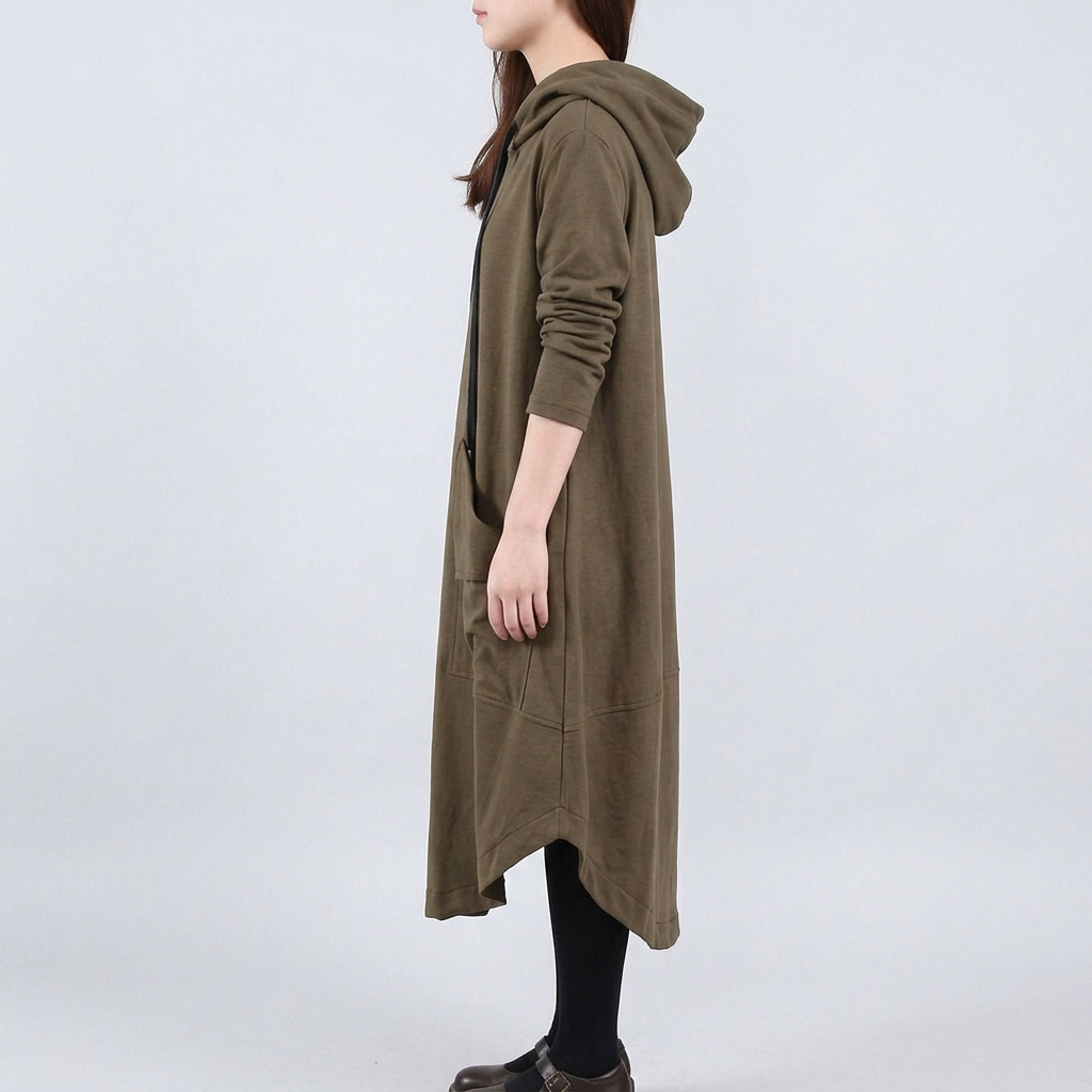 Elara | Women's Relaxed Hooded Maxi Dress