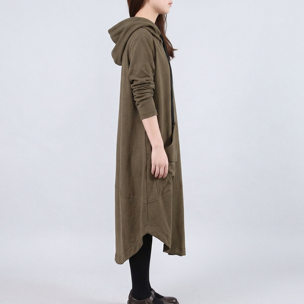 Elara | Women's Relaxed Hooded Maxi Dress