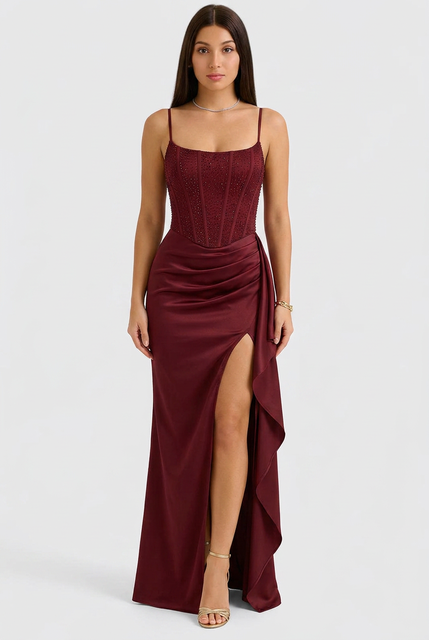 Elara | Women's Sequin Corset Evening Dress
